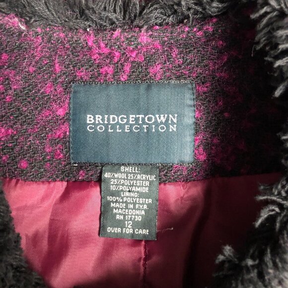 Bridgetown Collection Jacket Womens Size 12 Button Up Wool Blend Blazer Office - Picture 6 of 7